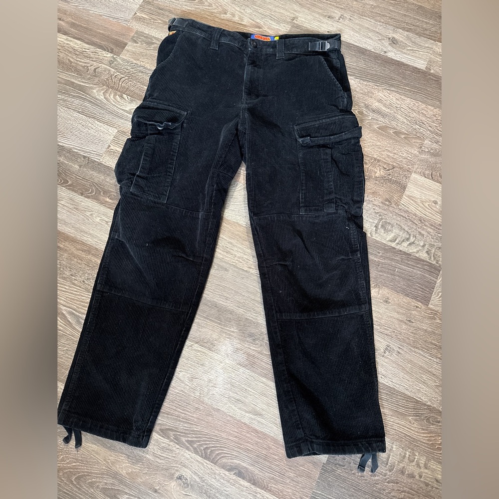 Empyre black corduroy cargos